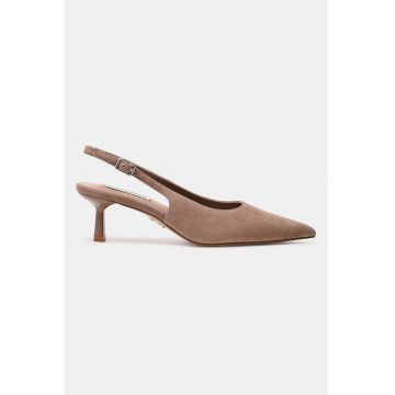 Pantofi slingback de piele intoarsa Korra