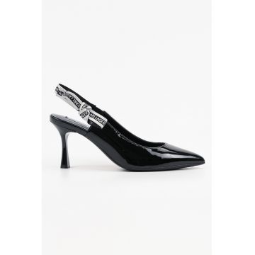 Pantofi slingback din piele cu toc stiletto