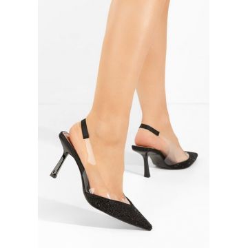 Pantofi slingback Marylena negri