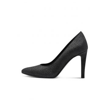Pantofi stiletto cu aspect stralucitor