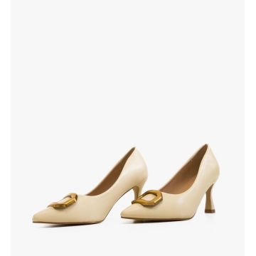 Pantofi stiletto dama Lynda Bej