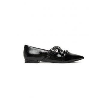 Balerini dama -  piele ecologica - negru -