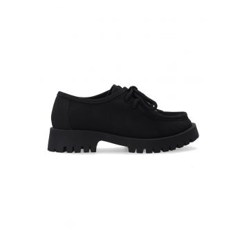 Pantofi boat din piele nabuc