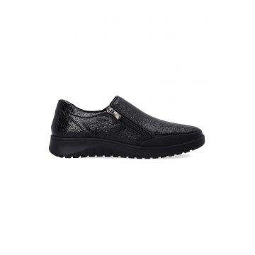 Pantofi casual cu fermoar lateral