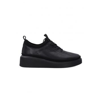 Pantofi casual din piele cu talpa wedge