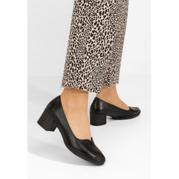 Pantofi cu toc gros Jinny V2 negri