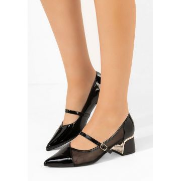 Pantofi cu toc gros Lauralee negri