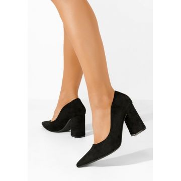 Pantofi cu toc gros Nashia V2 negri
