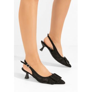 Pantofi cu toc mic Tiffaney negri