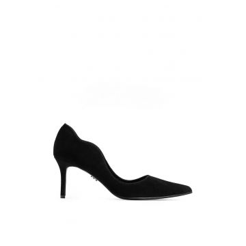 Pantofi dama  model 1531 piele velur negru