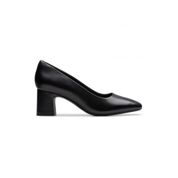 Pantofi de piele cu toc masiv Fernie-Court