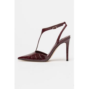 Pantofi din piele ecologica cu toc stiletto