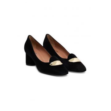Pantofi  din piele naturala - negru