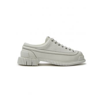 Pantofi din piele si material textil cu sireturi Pix