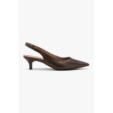 Pantofi slingback de piele