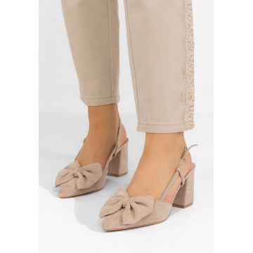 Pantofi slingback Latosha bej