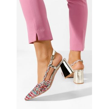 Pantofi slingback Letira multicolori
