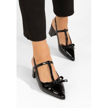 Pantofi slingback Margit negri
