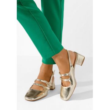 Pantofi slingback Sivida aurii