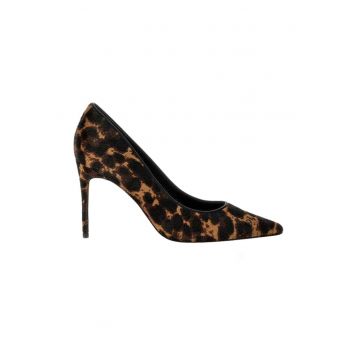 Pantofi stiletto din par scurt -