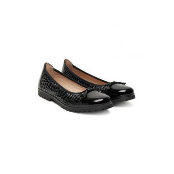 Balerini eleganti  piele naturala - negru