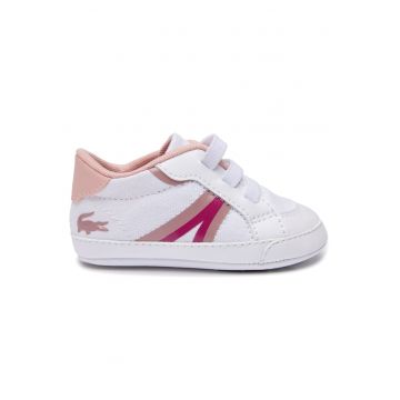 Botosei cu insertii textile - Alb/Roz