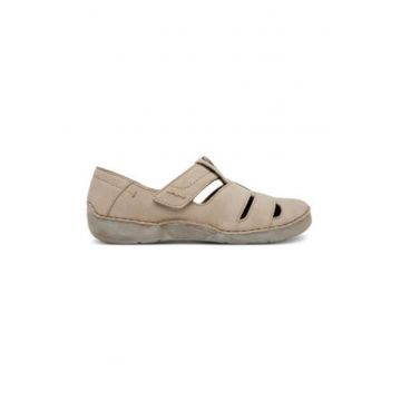 Pantofi dama -  piele nabuc - bej -