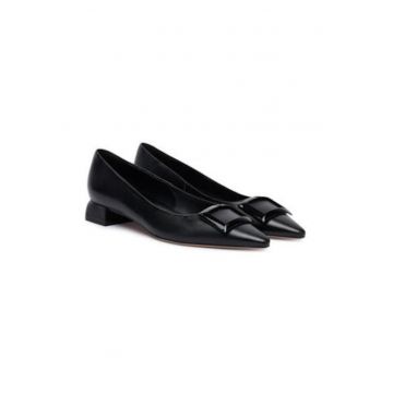 Pantofi dama - piele naturala - toc - negru