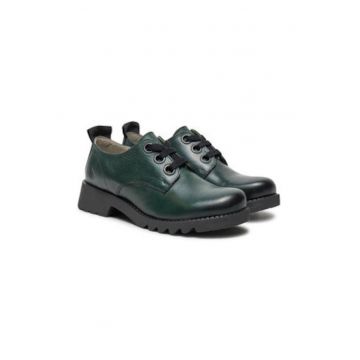 Pantofi dama -  piele naturala - verde - confortabil