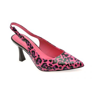 Pantofi eleganti GRYXX fucsia, H814, din piele naturala