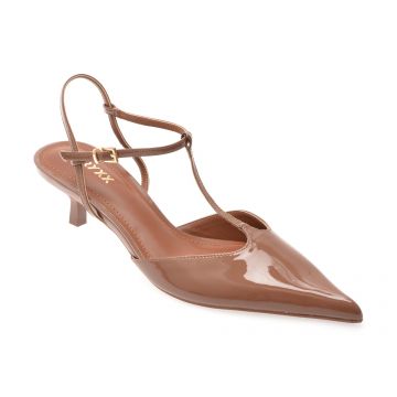 Pantofi eleganti GRYXX maro, 82946, din piele naturala lacuita