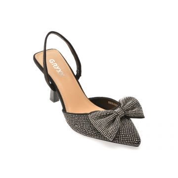Pantofi eleganti GRYXX negri, 82944, din piele ecologica