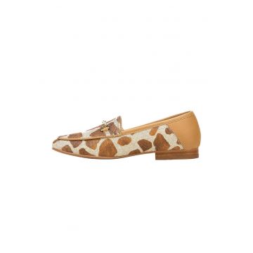Pantofi loafer din piele Loraine - Maro nisip/Maro camel