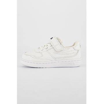 Pantofi sport de piele ecologica si material textil cu velcro Ventuno - Alb