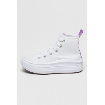Tenisi cu talpa flatform Chuck Taylor All Star Move - Alb/Violet