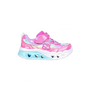 Pantofi sport cu aspect stralucitor Flutter Heart Lights - Albastru lavanda/Roz aprins