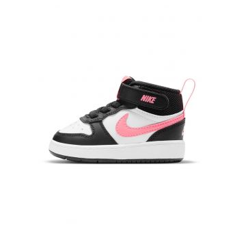 Pantofi sport cu garnituri din piele Court Borough - Alb/Negru