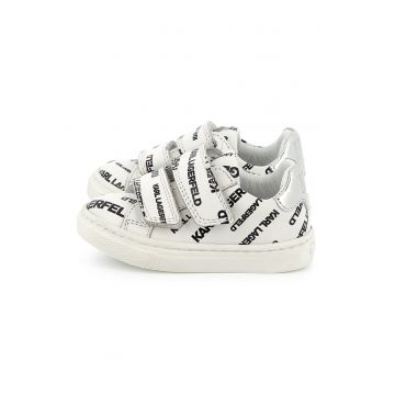 Pantofi sport din piele cu logo