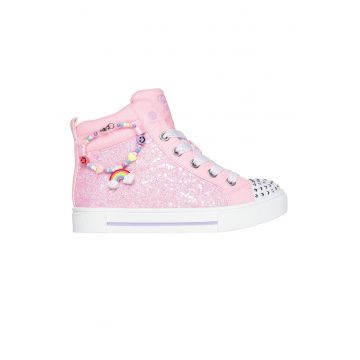 Pantofi sport medii cu particule stralucitoare Twinkle Toes - Roz deschis