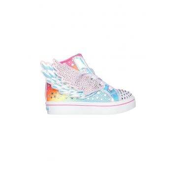 Pantofi sport medii cu strasuri Twinkle Toes - Roz/Albastru deschis