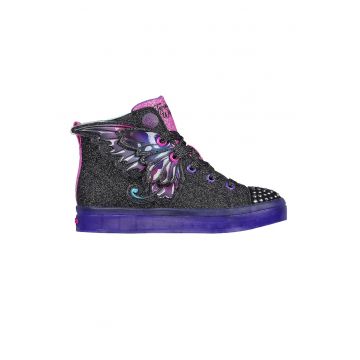 Pantofi sport mid-high cu aplicatii Twinkle Toes - Negru/Lila