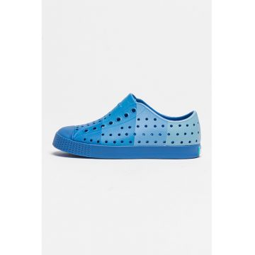 Pantofi sport slip-on cu perforatii - Albastru pastel/Albastru inchis/Albastru