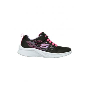 Pantofi sport usori cu detalii contrastante Microspec - Negru/Fucsia