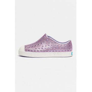 Tenisi slip-on cu aspect lucios Jefferson Bling