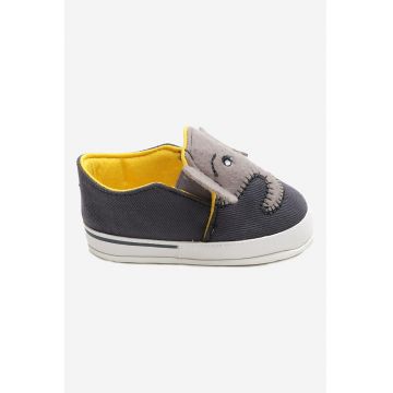 Tenisi slip-on cu model animal - Gri