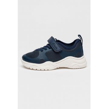 Pantofi sport cu insertii din velcro si velcro Feather - Bleumarin