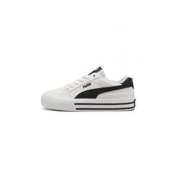 Pantofi sport Court Classic cu logo - Negru/Alb murdar