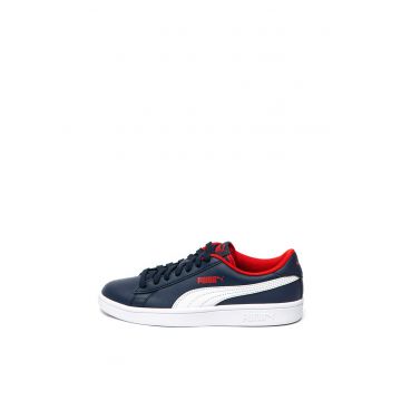 Pantofi sport de piele Smash v2 - Rosu/Alb/Albastru inchis