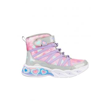 Pantofi sport inalti cu lumini led Sweetheart Lights - Let's Shine - Lila/Roz/Argintiu