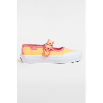 Pantofi sport Mary Jane din material textil - Galben/Roz deschis